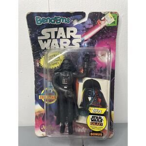 Darth Vader Star Wars Bend-Ems 1993 Bendable Action Figure with Topps Card Case